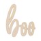 Leisure Arts Wood Word Cutout ‘Boo’ Medium 3.5"x4" – Unfinished Wooden Words for Crafts, Rustic Decor, Painting Projects, and Home Art Displays